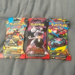 Pokemon Mega Evolution and Destined Rivals Booster Packs